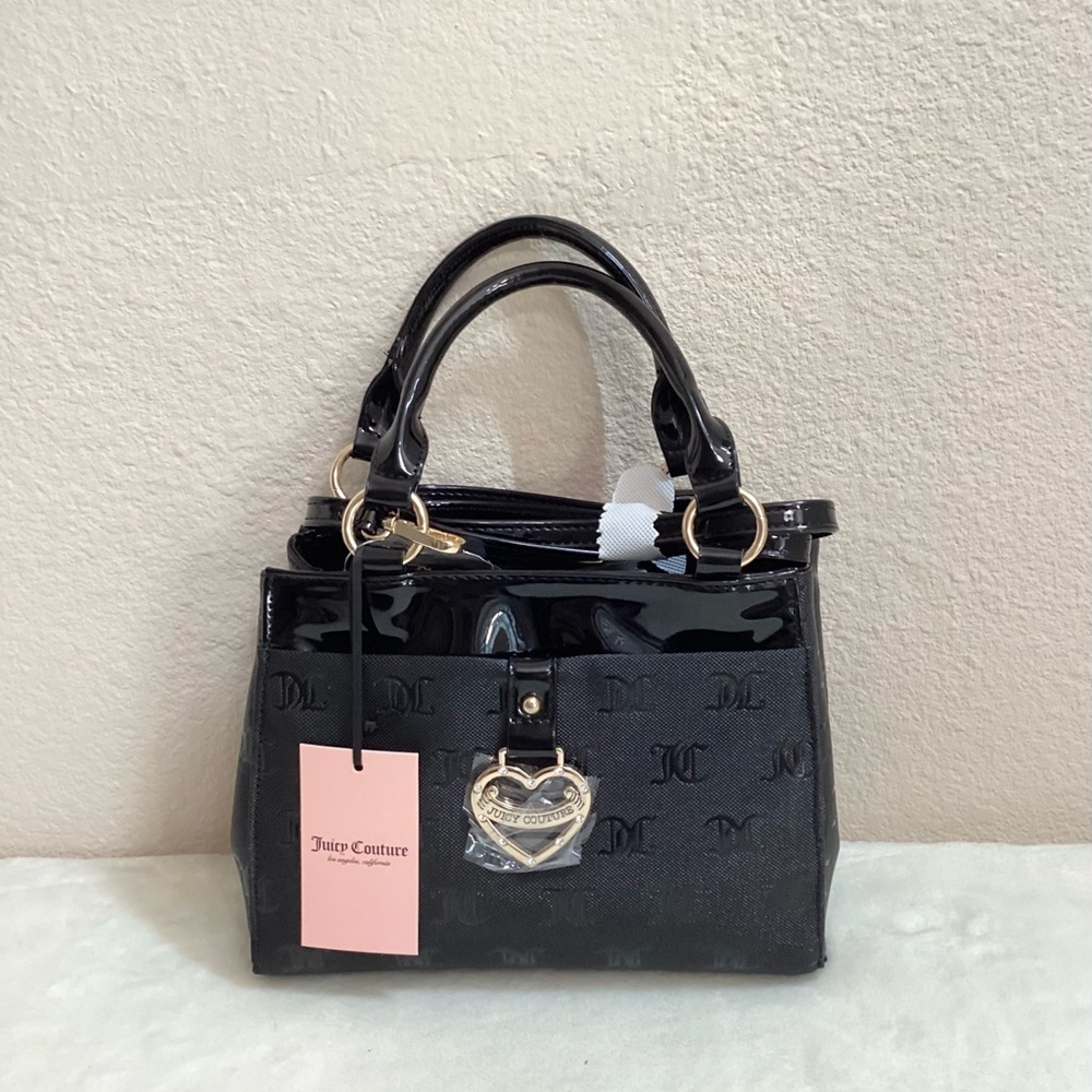 NEW Juicy Couture Liquorice My Heart Will Go On Satchel